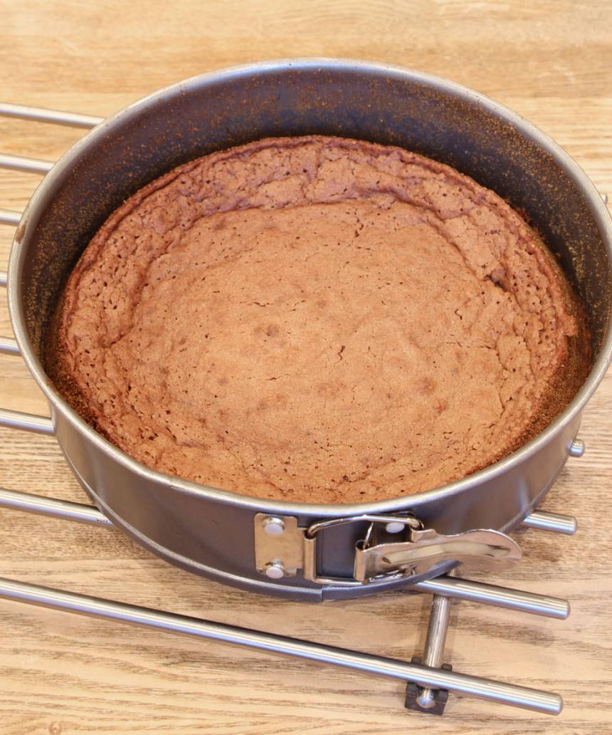 3. Grädda kakan mitt i ugnen 22–24 min. Låt den kallna helt i formen. 