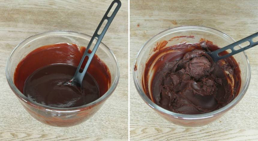 4. Blanda ihop allt till en chokladkräm. Ställ den i kylen för att stelna. 