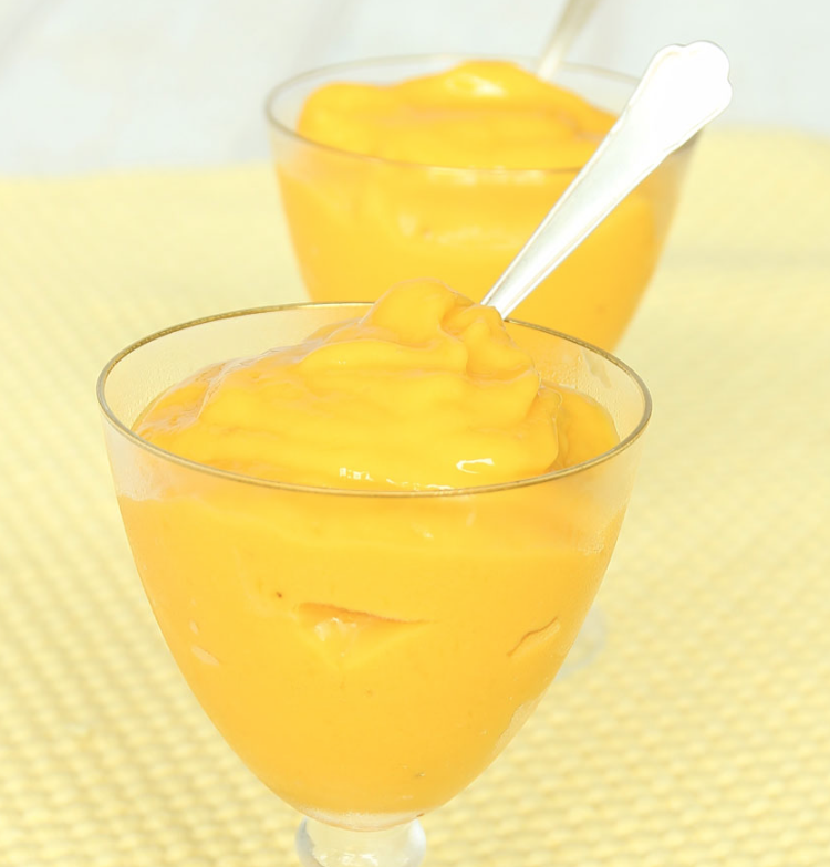 Nyttig, sockerfri Mangoglass, baserad på frukt! Klicka på bilden för recept!